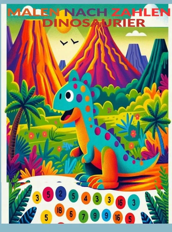 Malen nach Zahlen - Dinosaurier – Jennifer Huber – boek cover