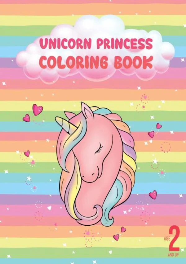 Unicorn princess coloring book – Dhr Hugo Elena – boek cover