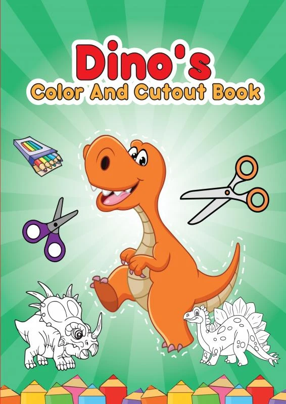 Dino's color and cutout – Hugo Elena – boek cover