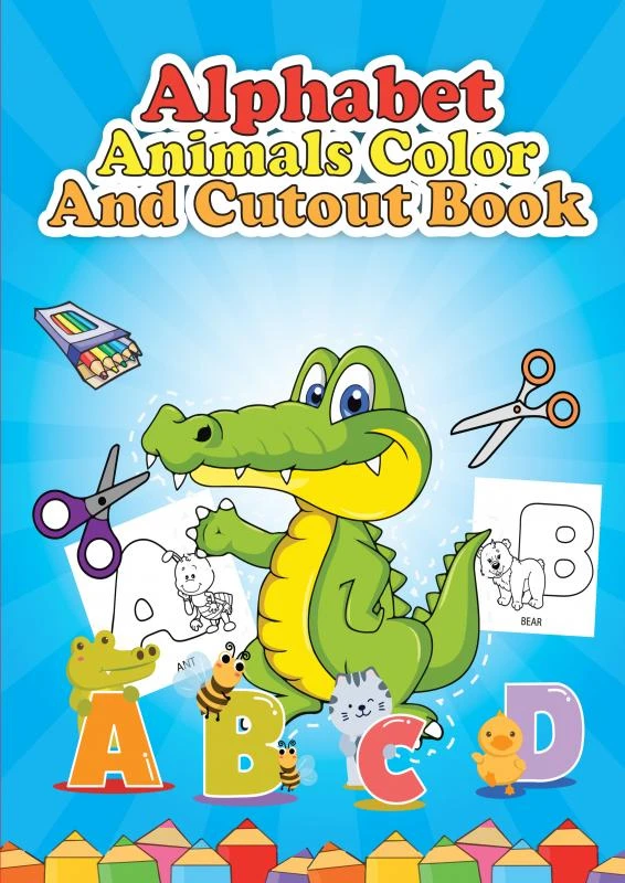 Alphabet dieren Color and cutout – Hugo Elena – boek cover