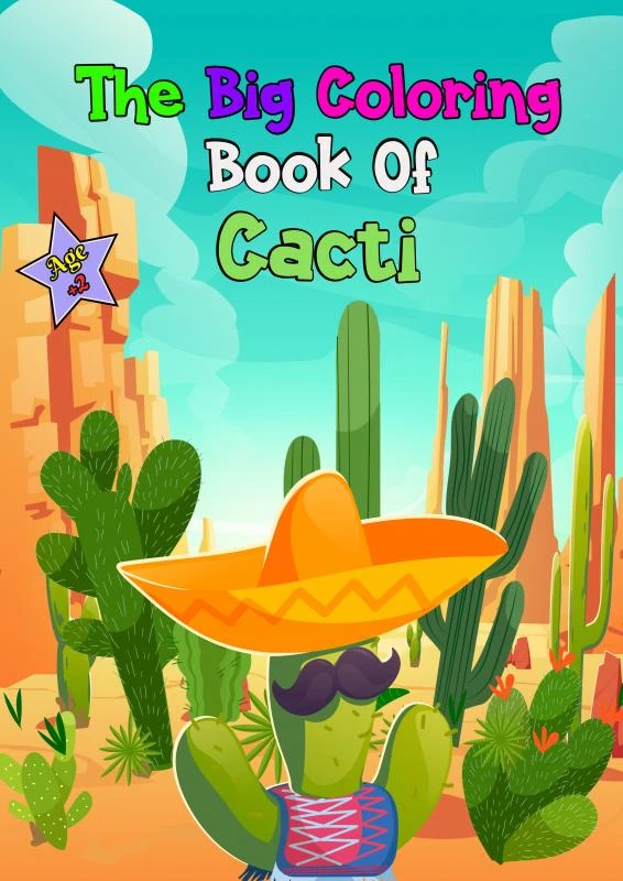The Big Coloring Book of Cacti – Hugo Elena – boek cover