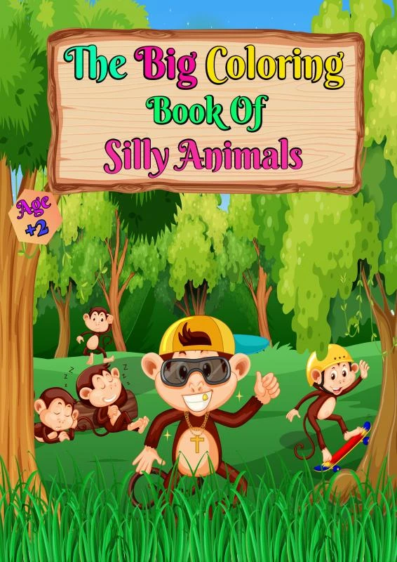 The Big Coloring Book of Silly Animals – Hugo Elena – boek cover