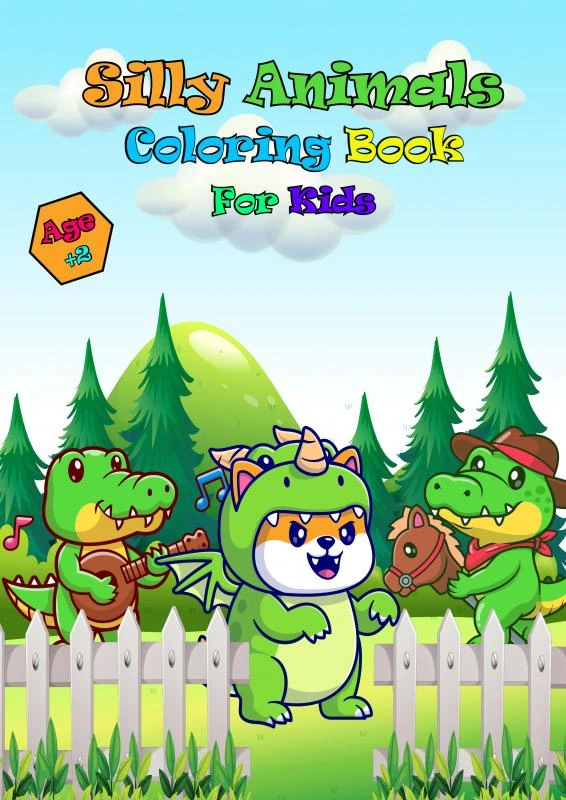 Silly Animals Coloring Book – Hugo Elena – boek cover