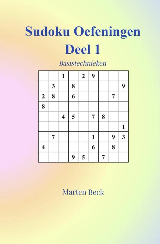 Sudoku Oefeningen Deel 1 – Marten Beck – boek cover