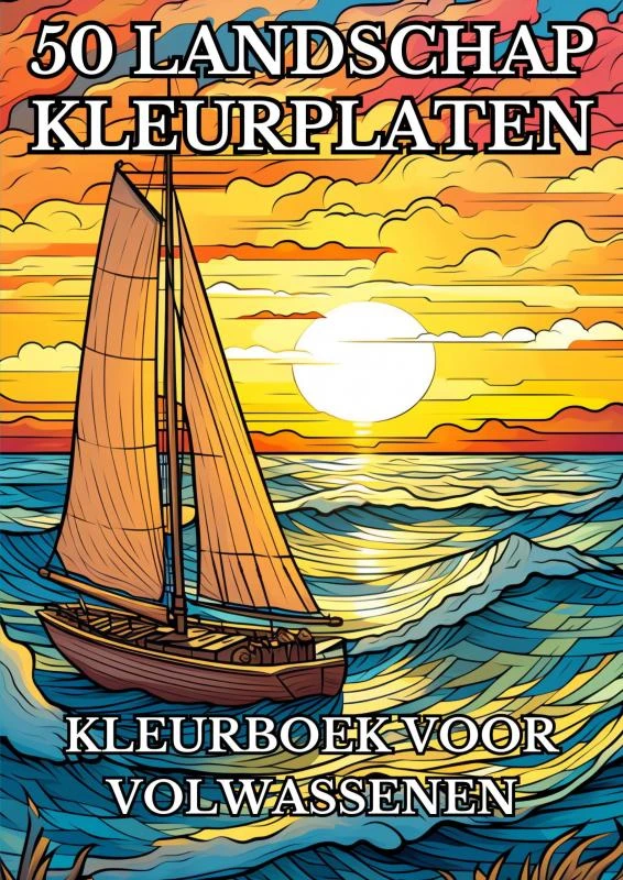 Landschap Kleurplaten - Kleurboek voor Volwassenen – Kleurboeken Voor Volwassenen – boek cover