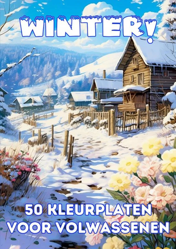 Kleurplaten Volwassenen - Winter! – Kleurboek Shop – boek cover
