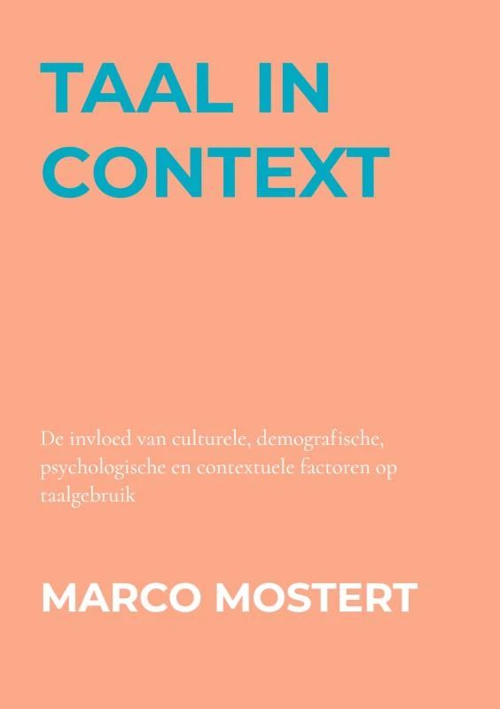 Taal in context – Marco Mostert – boek cover