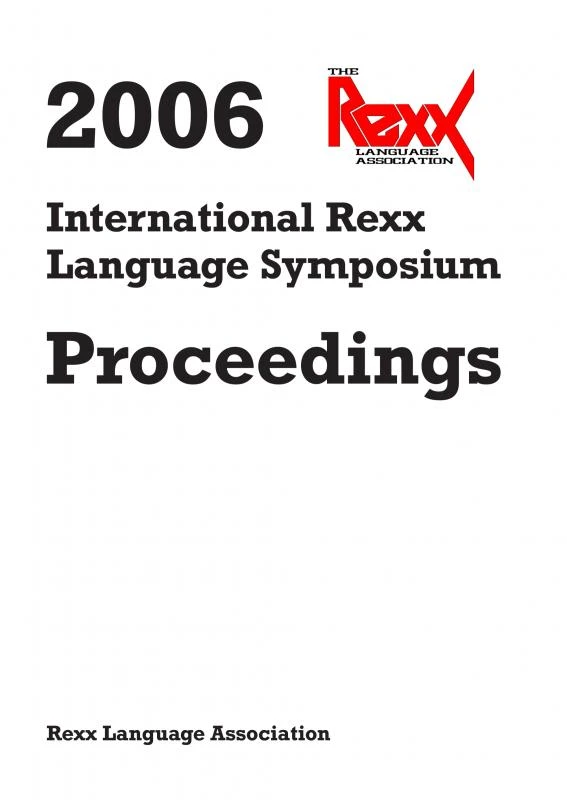 2006 International Rexx Language Symposium Proceedings – Rexx Language Association – boek cover