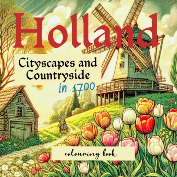 Holland in 1700 colouring book – Liana J.F. Romeijn – boek cover