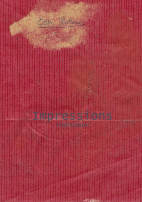 Impressions – Ezra Hertmans – boek cover