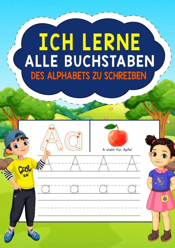 Ich lerne schreiben, alle Buchstaben des Alfabets – Buch & Buch – boek cover