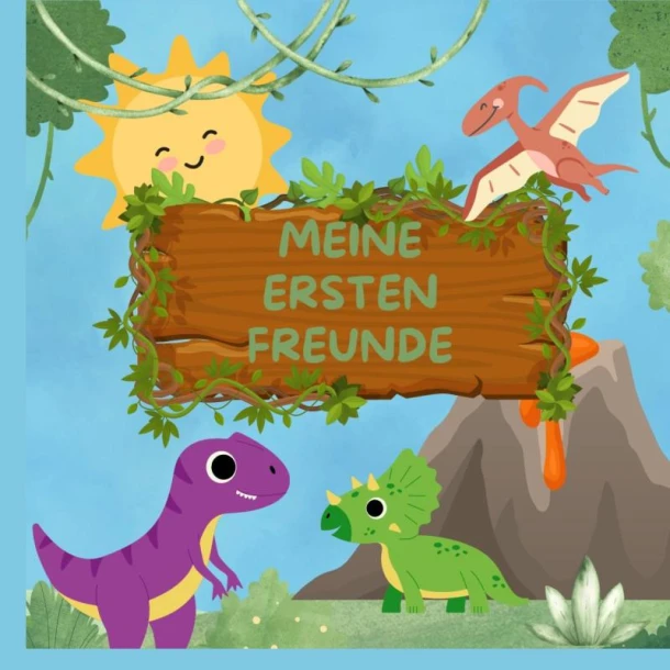 Dino-Freundschaftsbuch : MEINE ERSTEN FREUNDE: für Jungen und Mädchen ab 3 Jahren – Elina Hans – boek cover