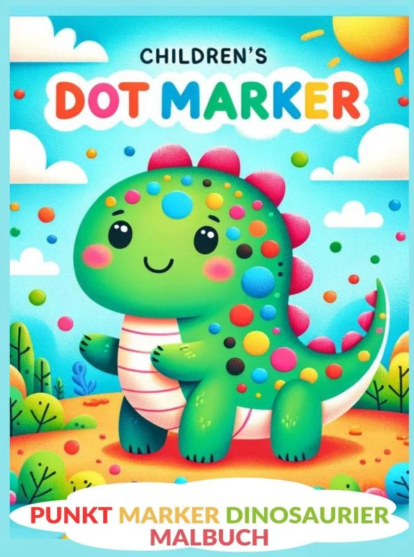 Punkt Marker Dinosaurier Malbuch: Dot Markers Activity Book – Lea Max – boek cover