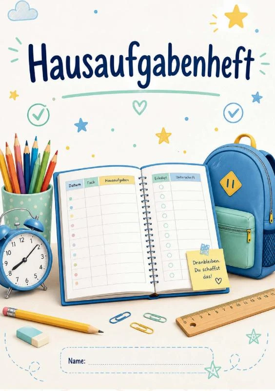 Hausaufgabenheft – Lilly Lernenlust – boek cover