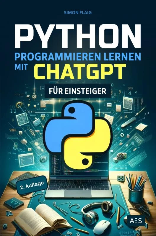 Python programmieren lernen mit ChatGPT – Simon Flaig – boek cover