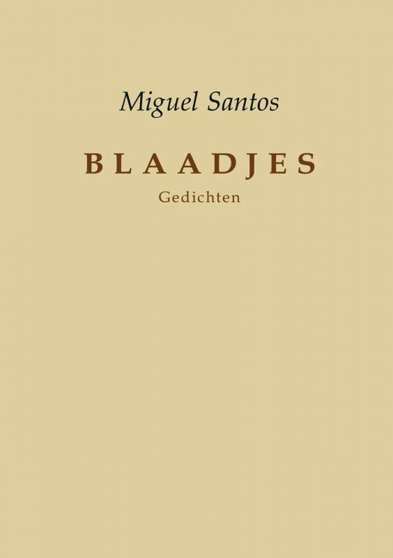 BLAADJES – Miguel Santos – boek cover