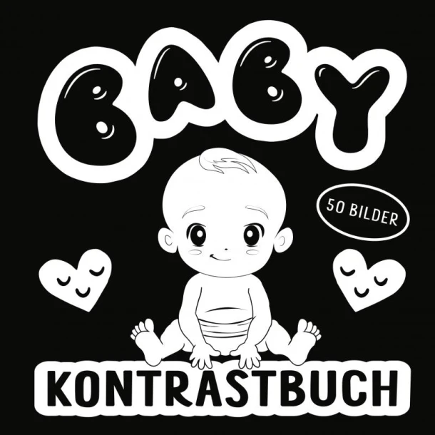 Kontrastbuch Baby - Schwarz Weiß Buch mit 50 niedlichen Bildern – Emilia Fröhlich – boek cover