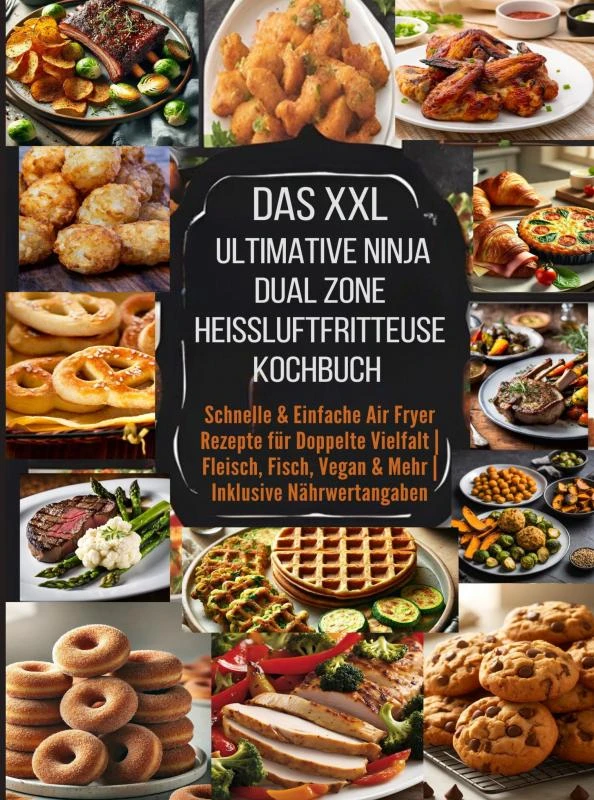Das XXL Ultimative Ninja Dual Zone Heißluftfritteuse Kochbuch – Eva Leckerfeld – boek cover