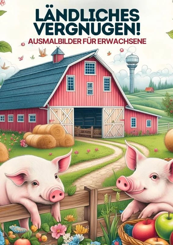Malen für Erwachsene - Ländliches Vergnugen – Malb¿cher f¿r Erwachsene – boek cover