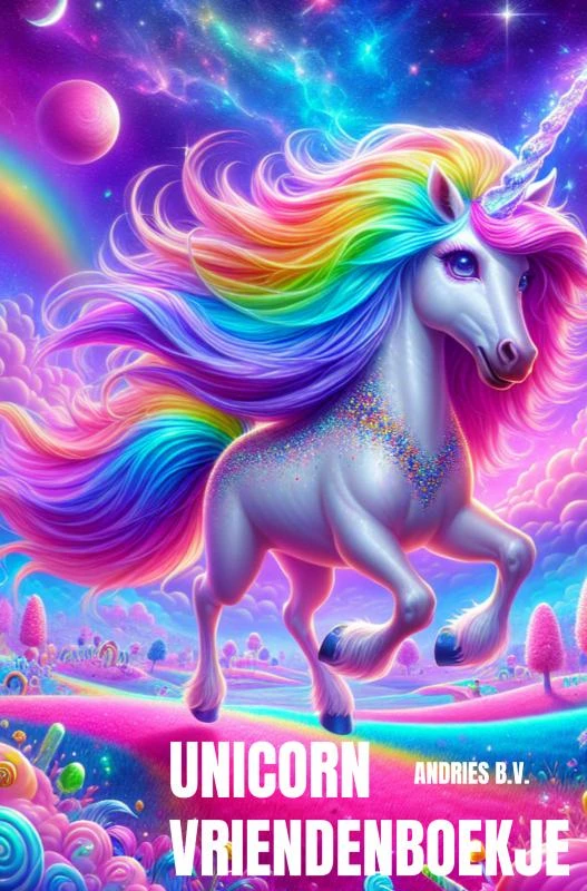 Unicorn Meisje Vriendenboekje – Andries B.V. – boek cover