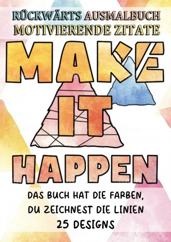 Rückwärts Ausmalbuch - Motivierende Zitate – boek cover