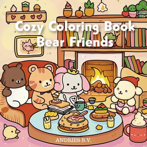 Cozy Coloring Book - Bear Friends – Andries B.V. – boek cover