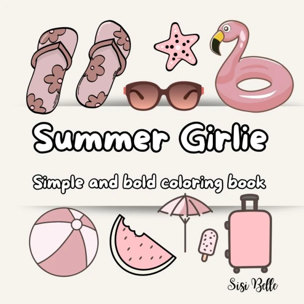 Summer Girlie coloring book – Sisi Belle – boek cover