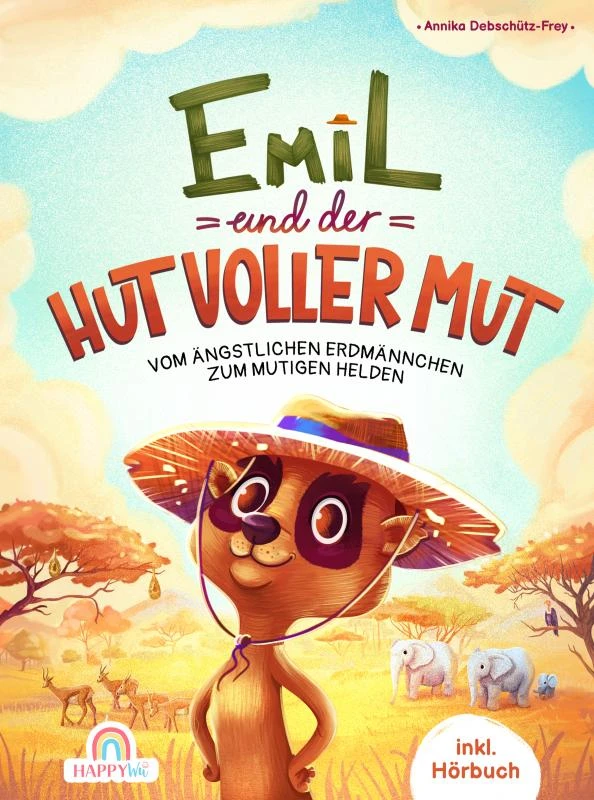 Emil und der Hut voller Mut - Vom ängstlichen Erdmännchen zum mutigen Helden – Annika Debschütz-Frey – boek cover