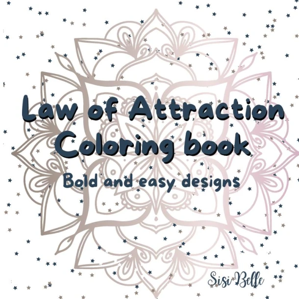 Law of Attraction coloring book – Sisi Belle – boek cover