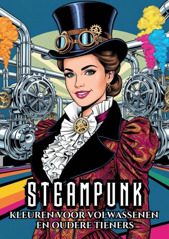 Kleuren voor Volwassenen en Oudere Tieners - Steampunk – Kleurboek Shop – boek cover