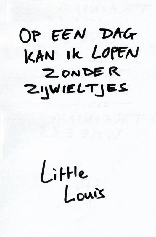 Op een dag kan ik lopen zonder zijwieltjes – Louis Van Empel – boek cover