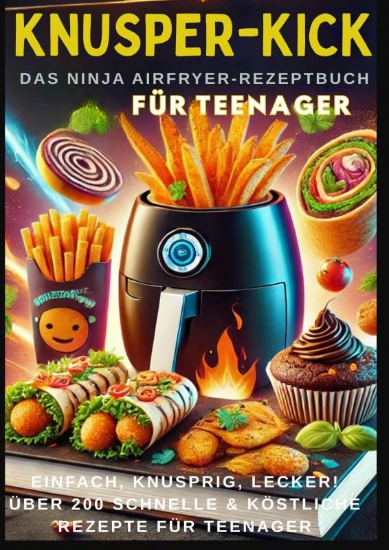 KNUSPER-KICK: Das Ninja Airfryer-Rezeptbuch ¿ Einfach, knusprig, lecker! – Mira Rezeptkicker – boek cover