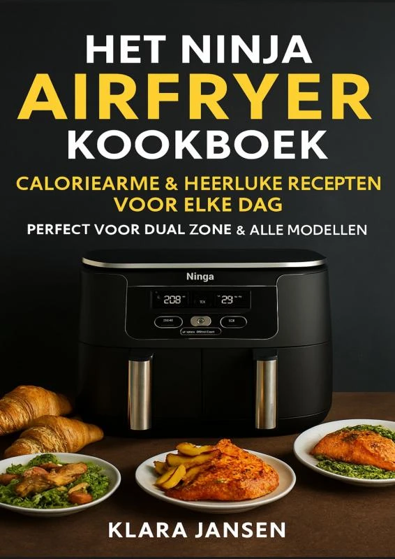 Het Ninja Airfryer Kookboek - Caloriearme & Heerlijke Recepten voor Elke Dag Perfect voor Dual Zone & Alle Modellen – Klara Jansen – boek cover