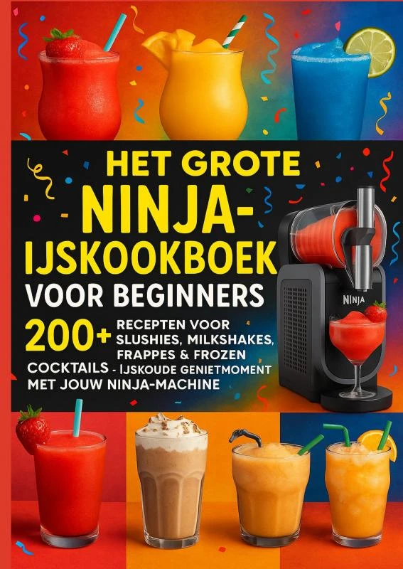 Het grote Ninja-ijskookboek voor beginners: 200+ Recepten voor Slushies, Milkshakes, Frappés & Frozen Cocktails [KLEURUITVOER]: – Lia Frost – boek cover