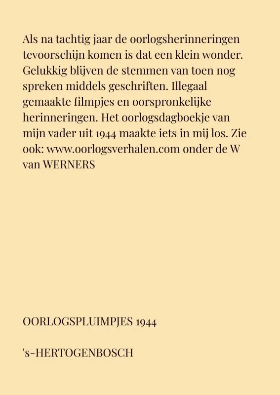 OORLOGSPLUIMPJES – boek cover