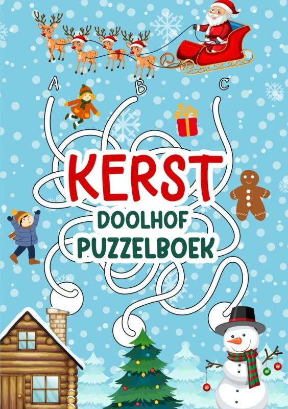 Doolhof voor Kinderen - Kerst! – Kerstcadeau Boekenshop – boek cover