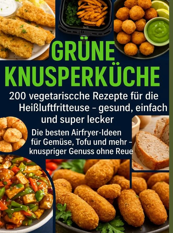 Grüne Knusperküche 200 Vegetarische Rezepte für die Heißluftfritteuse gesund, einfach Und super lecker – Lena Dirk – boek cover