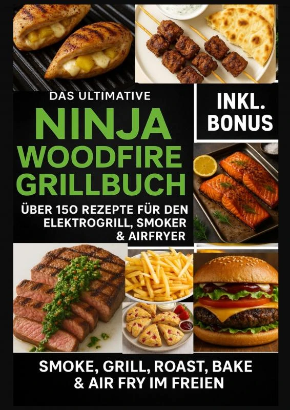 Das Ultimative Ninja Woodfire Grillbuch ¿ über 150 Rezepte für den Elektrogrill, Smoker & Airfryer (Farbfotos) – Ella Feldgrill – boek cover
