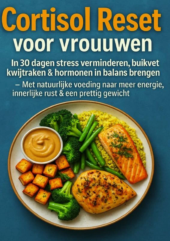 Cortisol Reset voor vrouwen: in 30 dagen stress verminderen, buikvet kwijtraken & hormonen in balans brengen – Marie Leckerbissen – boek cover