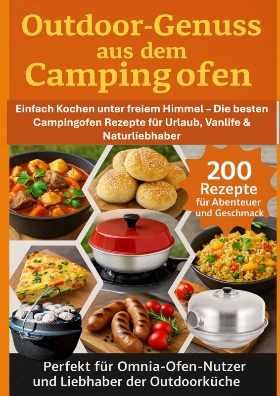 Outdoor-Genuss aus dem Campingofen ¿ 200 Rezepte für Abenteuer und Geschmack Perfekt für Omnia-Ofen-Nutzer und Liebhaber der Outdoorküche – Julia RecipeMaster – boek cover