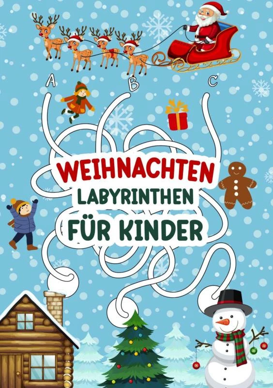 Labyrinthen für Kinder ¿ Weihnachten! – Buch & Buch – boek cover