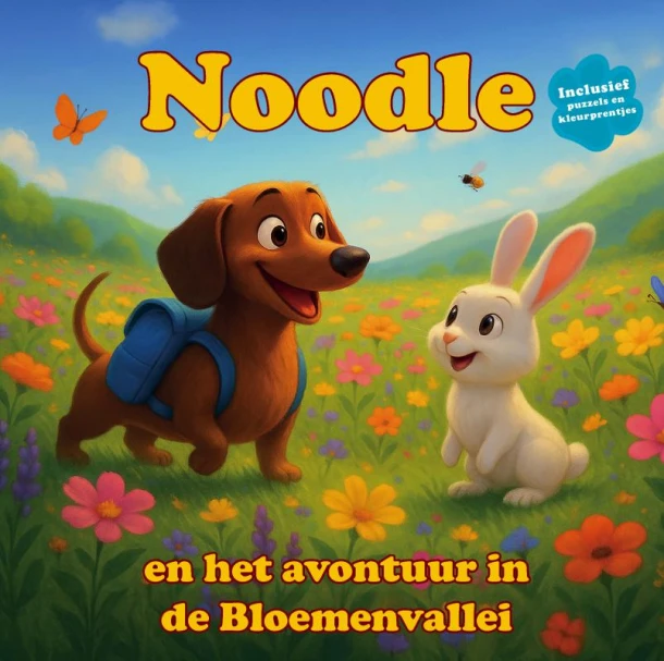 Noodle en het avontuur in de bloemenvallei – Wendy Hilven – boek cover