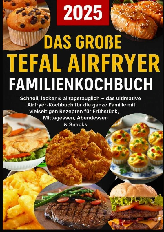 Das große Tefal Airfryer Familienkochbuch: 300 einfache & gesunde Rezepte für die Heißluftfritteuse ¿ perfekt für jeden Tefal Airfryer – Lisa Knusper – boek cover