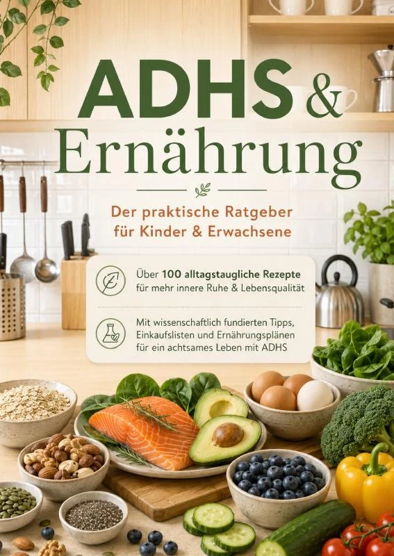 ADHS & Ernährung: Der praktische Ratgeber für Kinder & Erwachsene – Elina Grünhain – boek cover