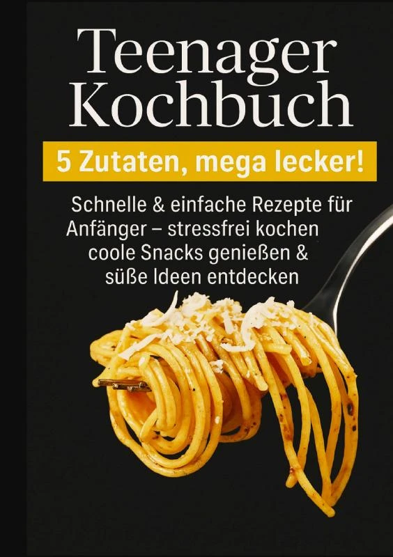 Teenager Kochbuch ¿ 5 Zutaten, mega lecker: Schnelle & einfache Rezepte für Anfänger – Kira Kochmann – boek cover