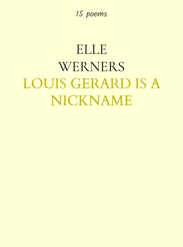 LOUIS GERARD IS A NICKNAME – boek cover