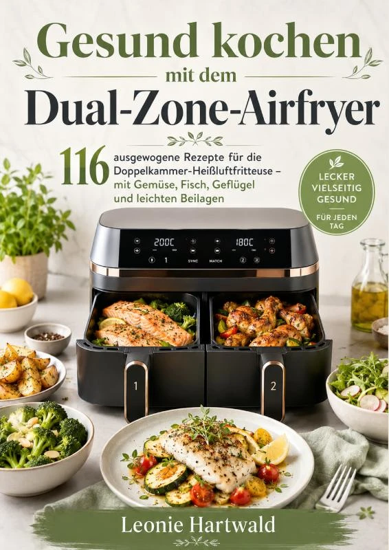 Gesund kochen mit dem Dual-Zone-Airfryer – Leonie Hartwald – boek cover