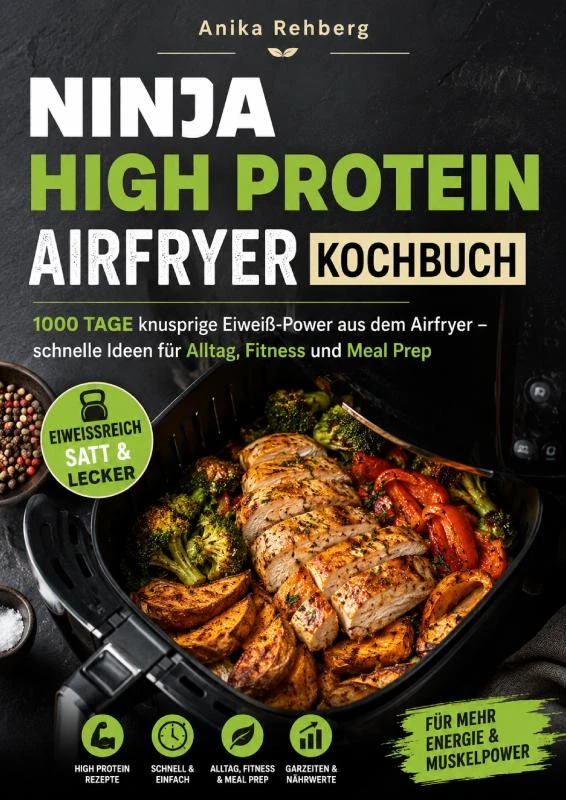 Ninja High Protein Airfryer Kochbuch – Anika Rehberg – boek cover