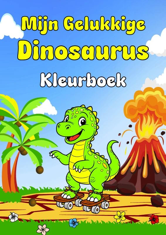 Mijn Gelukkige Dinosaurus Kleurboek – Maryan Ben – boek cover