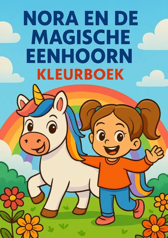 Nora en de magische eenhoorn kleurboek – Sabrina Catrysse – boek cover